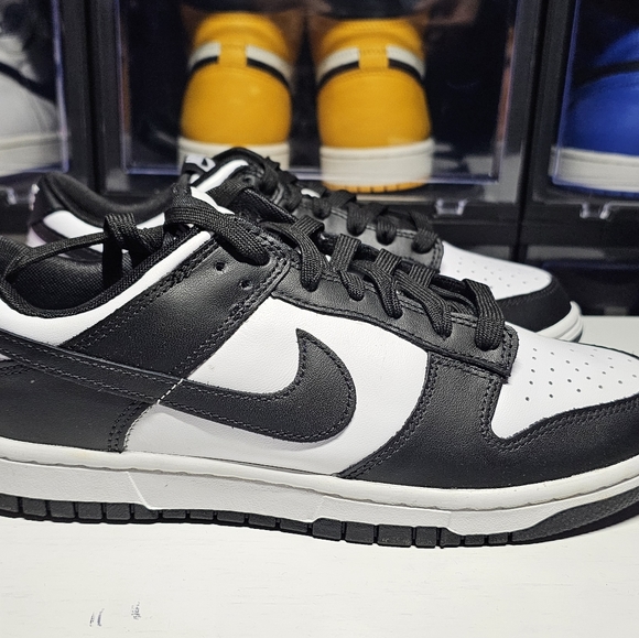 nike dunk low retro black white mens